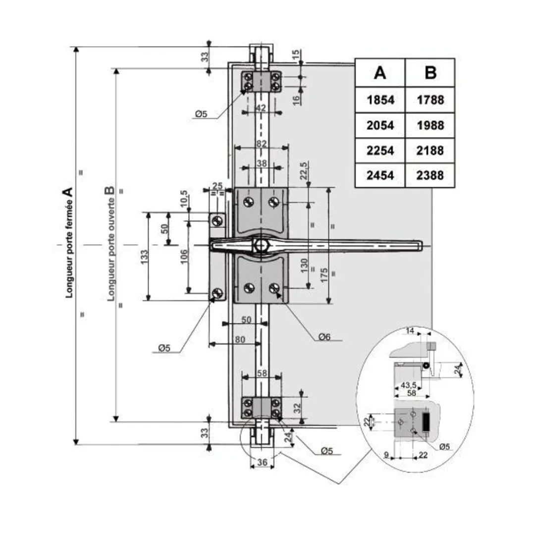 Basquillverschluss Fermod 219 - Skizze